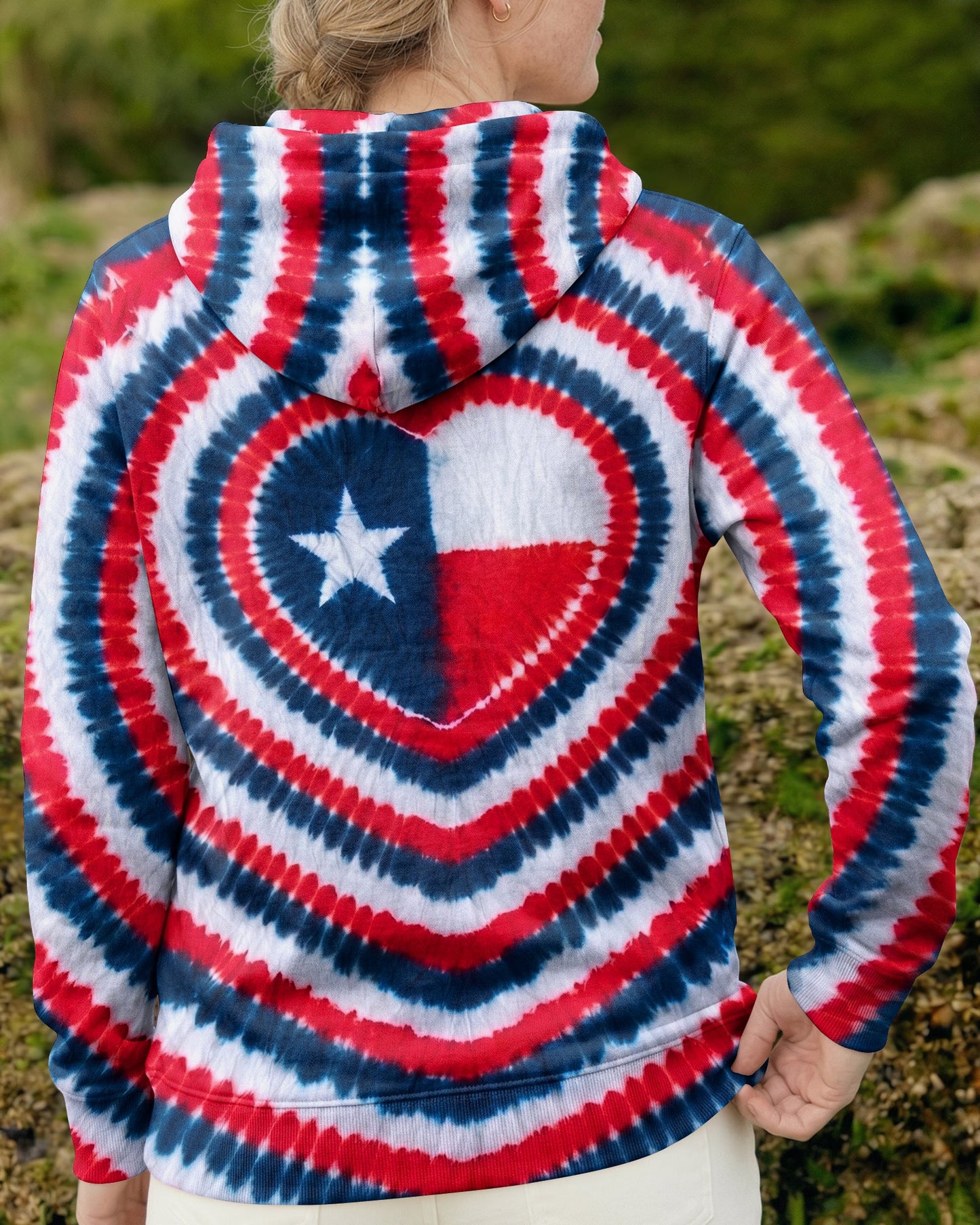 HEART TEXAS STATE RED WHITE & BLUE SWIRL ALL OVER PRINT - TLNO1206262