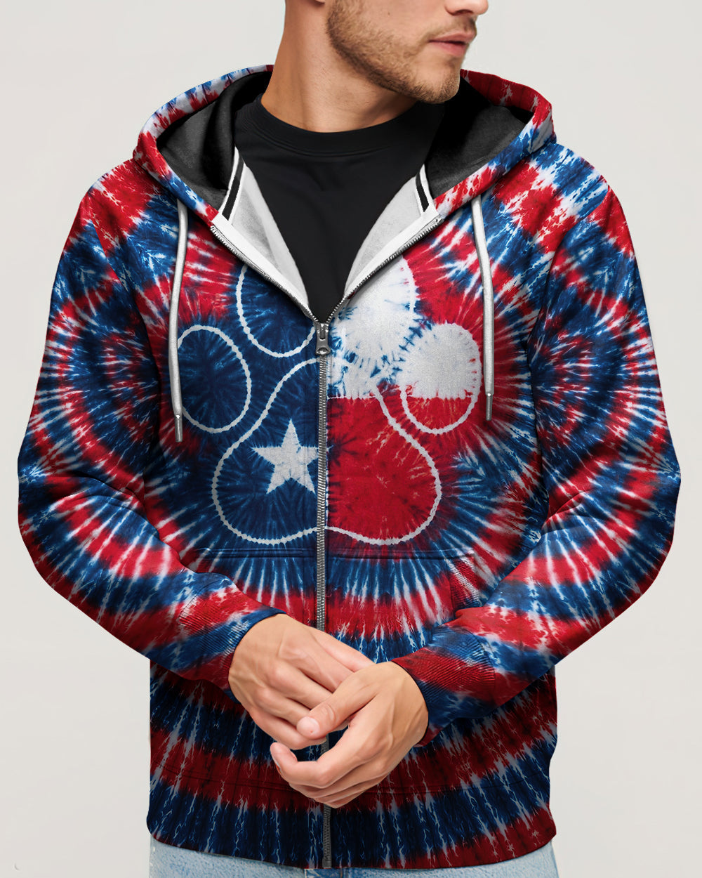 PAW PRINT TEXAS MAP SWIRL ALL OVER PRINT - TLNT1206262