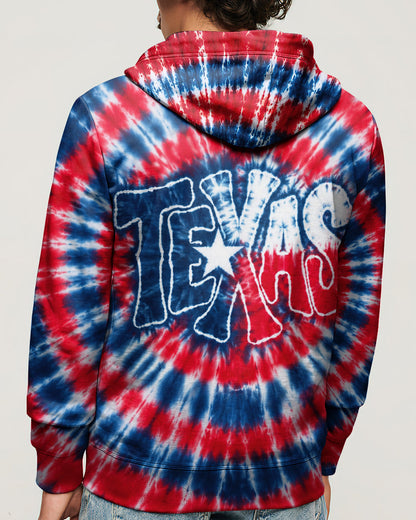 TEXAS RED WHITE & BLUE SWIRL ALL OVER PRINT   - TLHN1206263