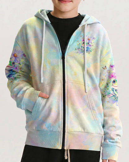 BE YOU THE WORLD WILL ADJUST FROG KIDS ALL OVER PRINT - YHKD1812233