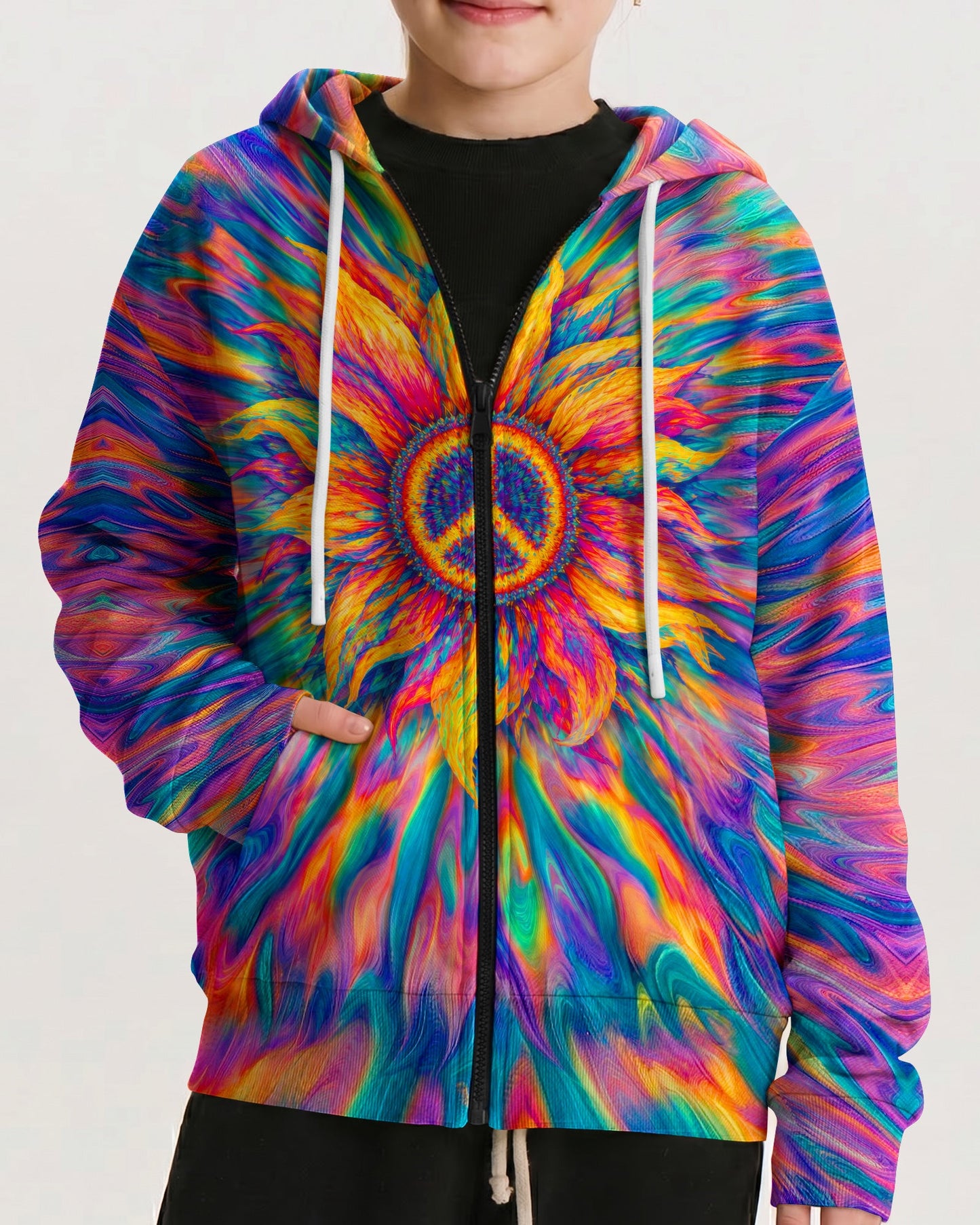 SUNFLOWER PEACE BURST KIDS SHIRT  - TLTW2906266