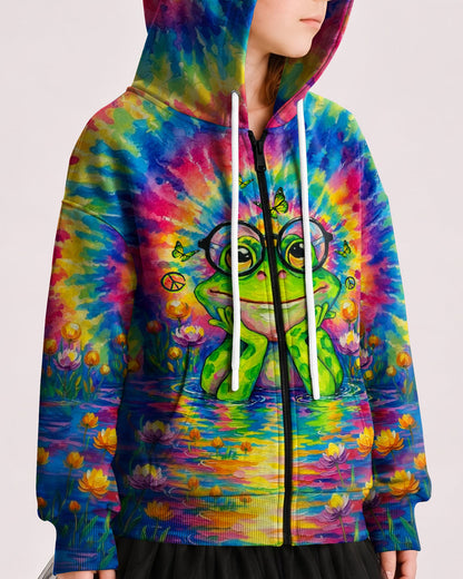 BE YOU THE WORLD WILL ADJUST FROG KIDS ALL OVER PRINT  - TLTW1106261