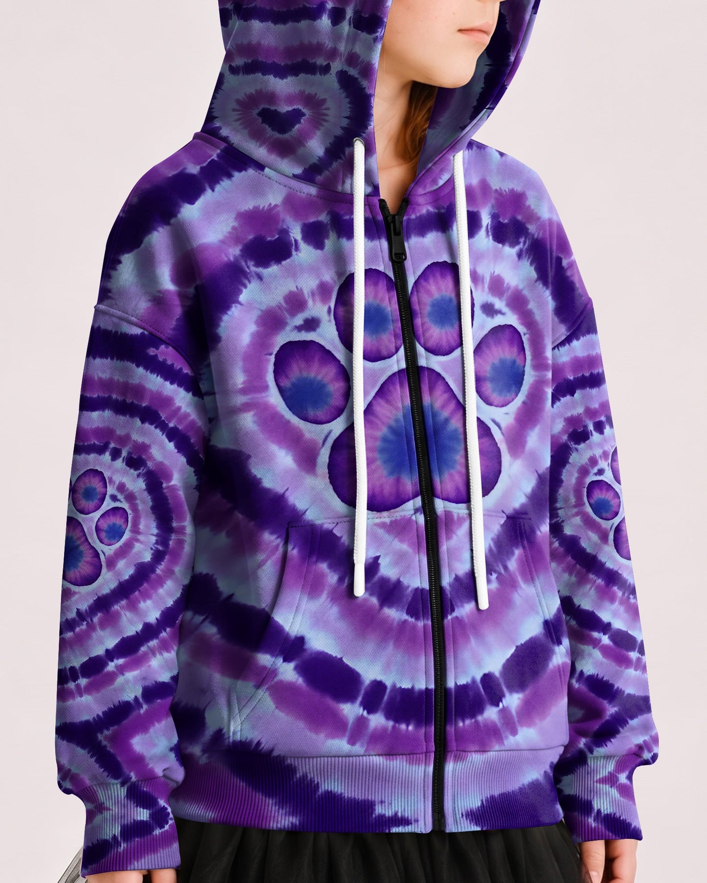 PAW PRINT PURPLE KIDS ALL OVER PRINT - TYQY1106263