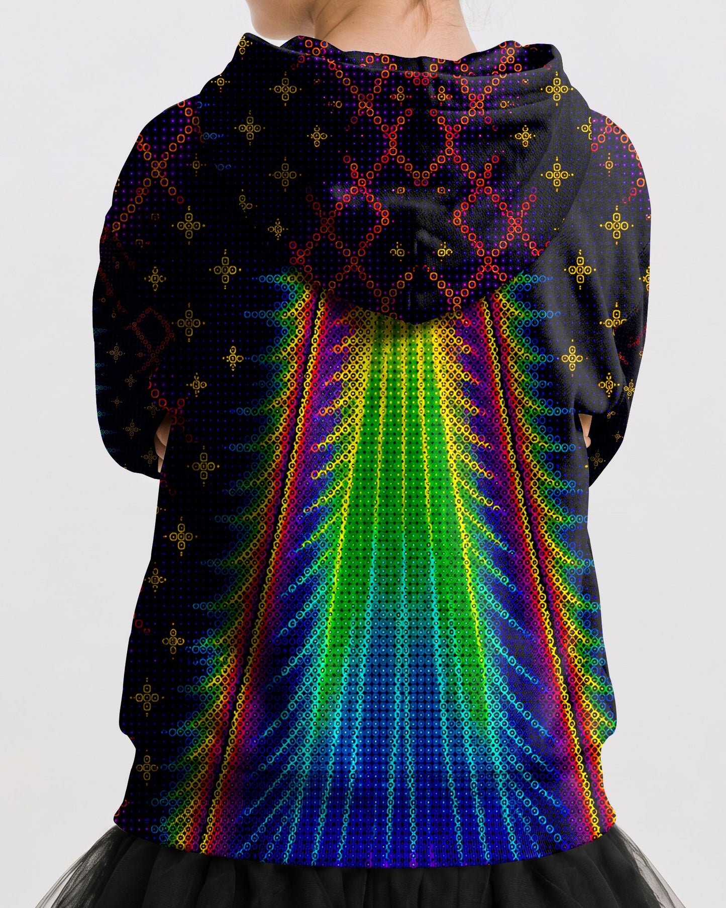 COSMIC CAT ABDUCTION PSYCHEDELIC RAINBOW BEAM  KIDS ALL OVER PRINT - KMTM1006261