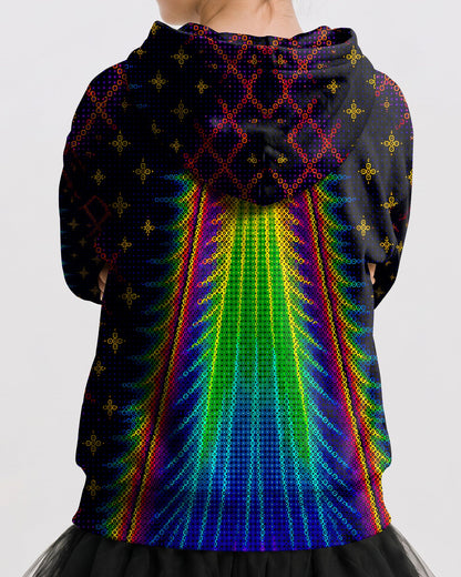 COSMIC CAT ABDUCTION PSYCHEDELIC RAINBOW BEAM  KIDS ALL OVER PRINT - KMTM1006261