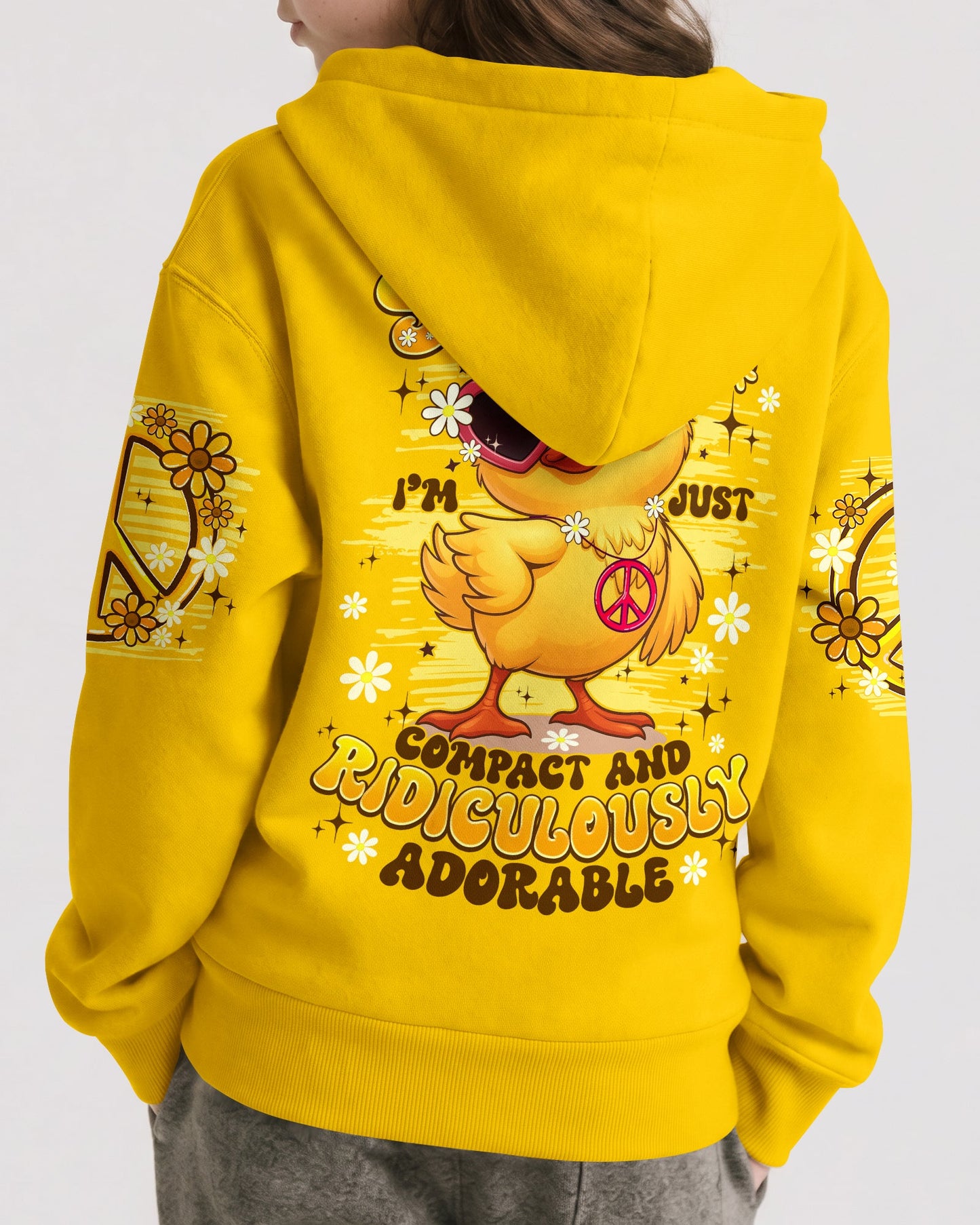 I'M NOT SHORT DUCK HIPPIE KIDS ALL OVER PRINT - TYPQ1206262