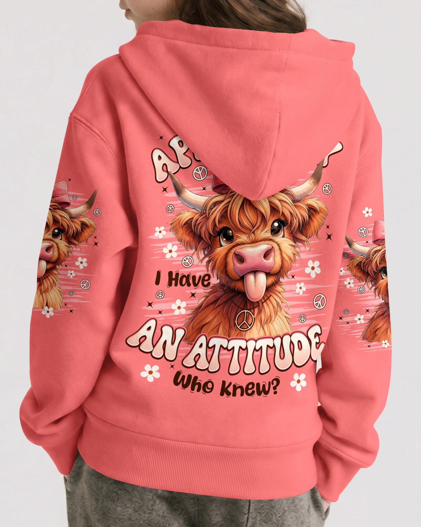 APPARENTLY I HAVE AN ATTITUDE WHO KNEW COW KIDS ALL OVER PRINT - TYPQ1006263