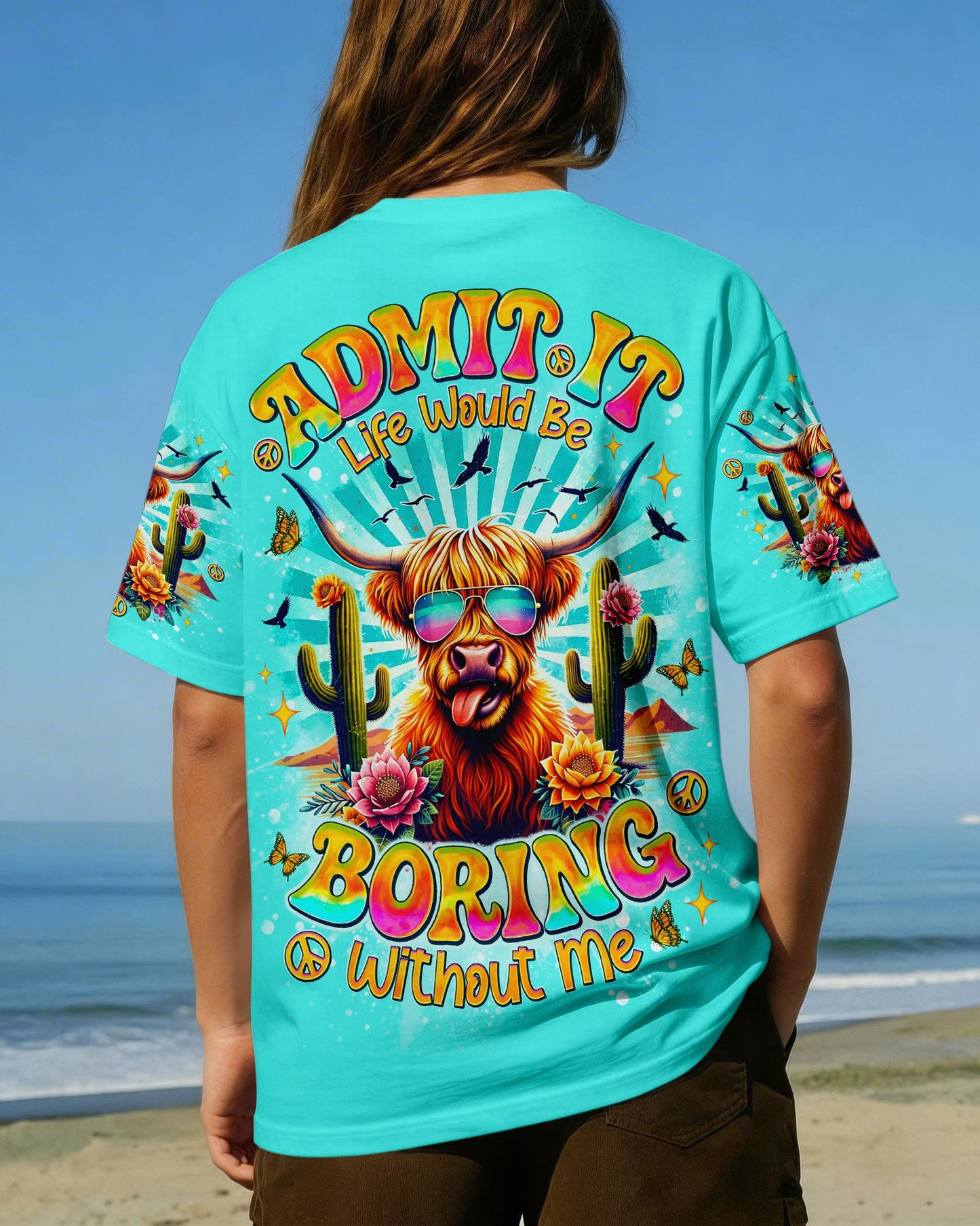 ADMIT IT LIFE WOULD BE BORING COW ALL OVER PRINT   - TLNO0904261