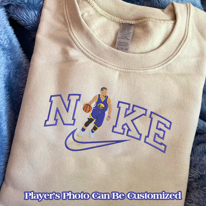Personalized Embroidered Basketball Player Hoodie Sweatshirt T-Shirt