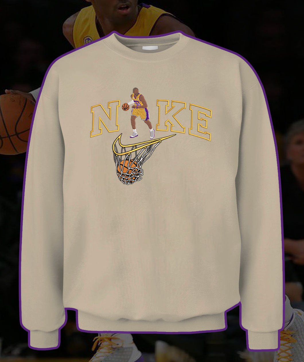 Personalized Embroidered Basketball Player Hoodie Sweatshirt T-Shirt