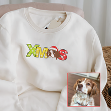 Load image into Gallery viewer, Personalized Pet Dog Cat XMAS Embroidered T-Shirt Hoodie Sweatshirt
