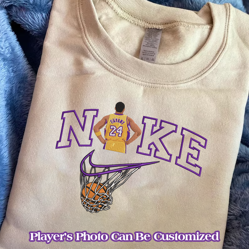 Personalized Embroidered Basketball Player Hoodie Sweatshirt T-Shirt