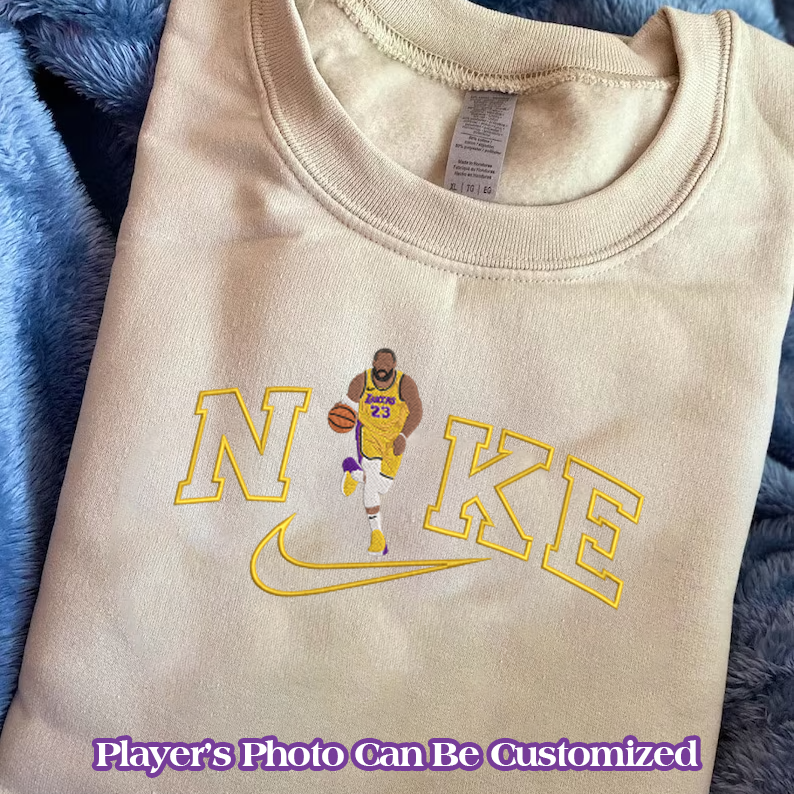 Personalized Embroidered Basketball Player Hoodie Sweatshirt T-Shirt