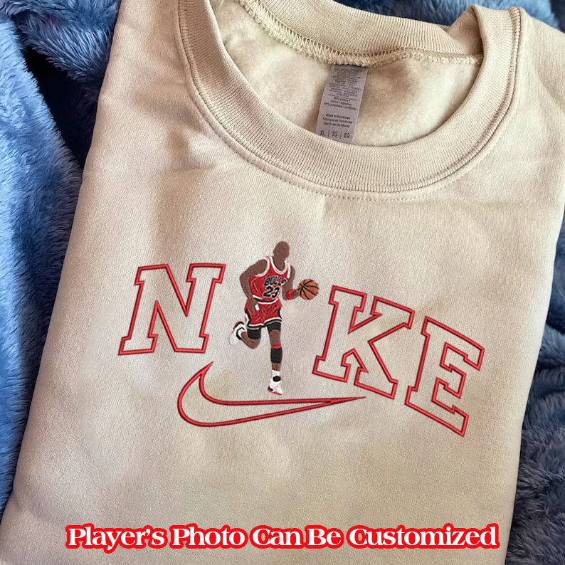 Personalized Embroidered Basketball Player Hoodie Sweatshirt T-Shirt