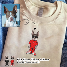 Load image into Gallery viewer, Personalized Embroidered Pet Dog Cat Full Body Hoodie Sweatshirt T-Shirt
