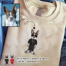 Load image into Gallery viewer, Personalized Embroidered Pet Dog Cat Full Body Hoodie Sweatshirt T-Shirt
