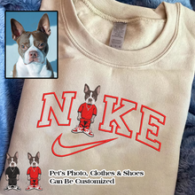 Load image into Gallery viewer, Personalized Embroidered Pet Dog Cat Full Body NKE Hoodie Sweatshirt T-Shirt
