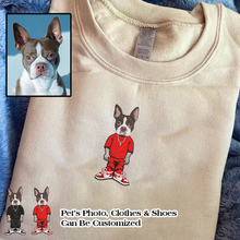 Load image into Gallery viewer, Personalized Embroidered Pet Dog Cat Full Body Hoodie Sweatshirt T-Shirt
