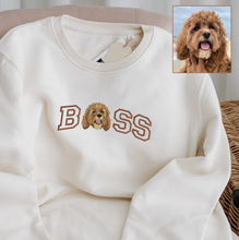 Load image into Gallery viewer, Personalized Embroidered Pet Dog Cat BOSS Hoodie Sweatshirt T-Shirt
