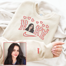 Load image into Gallery viewer, Valentine Personalized Embroidered Heart NKE Hoodie Sweatshirt T-Shirt
