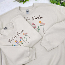 Load image into Gallery viewer, Personalized Embroidered Family&#39;s Garden Hoodie Sweatshirt T-Shirt
