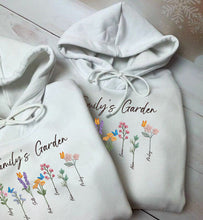 Load image into Gallery viewer, Personalized Embroidered Family&#39;s Garden Hoodie Sweatshirt T-Shirt
