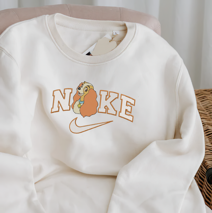 Personalized Embroidered Lady And The Tramp Hoodie Sweatshirt T-Shirt