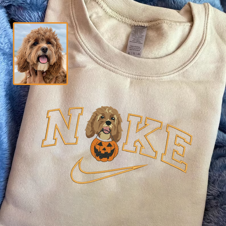 Personalized Embroidered Halloween Pet Dog Cat Hoodie Sweatshirt T-Shirt