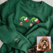 Load image into Gallery viewer, Personalized Embroidered Christmas The G-r-i-n-c-h Pet Dog Cat Hoodie Sweatshirt T-Shirt
