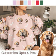 Load image into Gallery viewer, Personalized Pet Dog Cat Photo And Name Custom Sweatshirt
