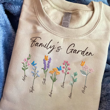 Load image into Gallery viewer, Personalized Embroidered Family&#39;s Garden Hoodie Sweatshirt T-Shirt
