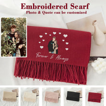Load image into Gallery viewer, Personalized Embroidered Couple Scarf
