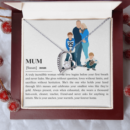 Personalized Mum Forever Love Necklace