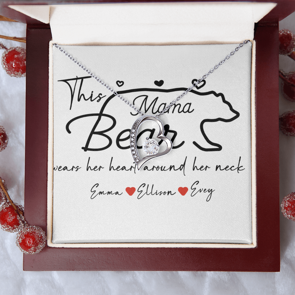 Personalized Mama Bear Forever Love Necklace