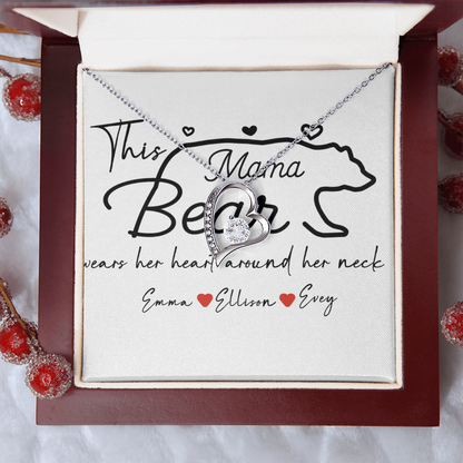 Personalized Mama Bear Forever Love Necklace