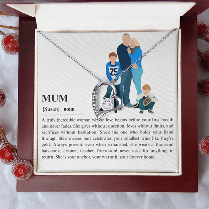 Personalized Mum Forever Love Necklace