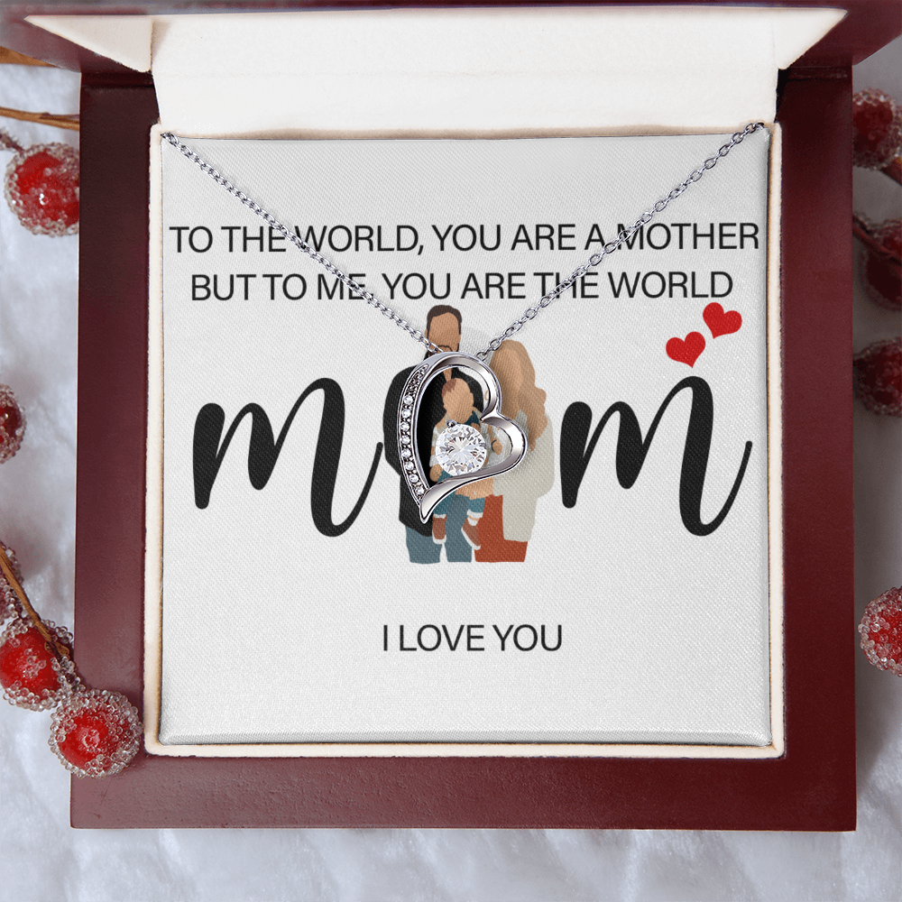 Personalized Mom I Love You Forever Love Necklace
