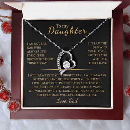 To My Daughter  Forever Love Necklace