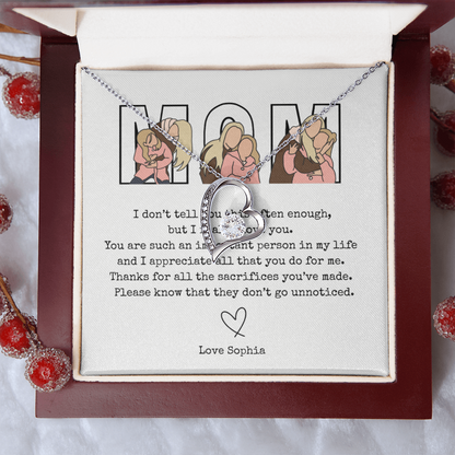 Personalized Mom Forever Love Necklace