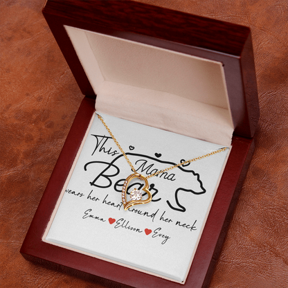 Personalized Mama Bear Forever Love Necklace