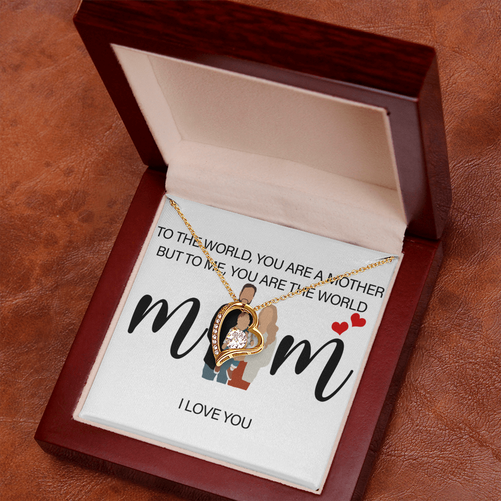 Personalized Mom I Love You Forever Love Necklace