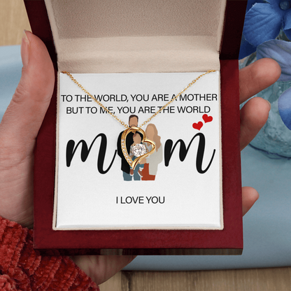 Personalized Mom I Love You Forever Love Necklace