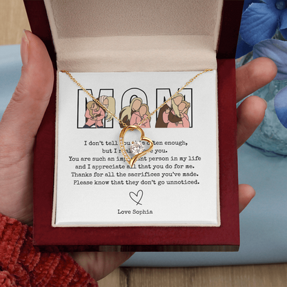 Personalized Mom Forever Love Necklace