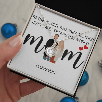 Personalized Mom I Love You Eternal Hope Necklace