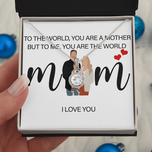Personalized Mom I Love You Eternal Hope Necklace