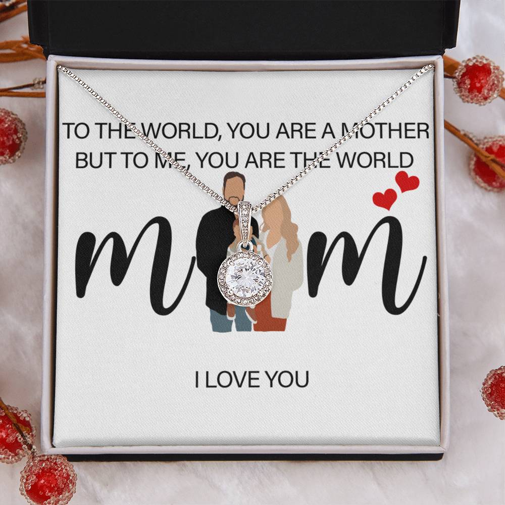 Personalized Mom I Love You Eternal Hope Necklace