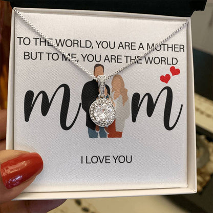 Personalized Mom I Love You Eternal Hope Necklace