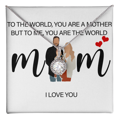 Personalized Mom I Love You Eternal Hope Necklace