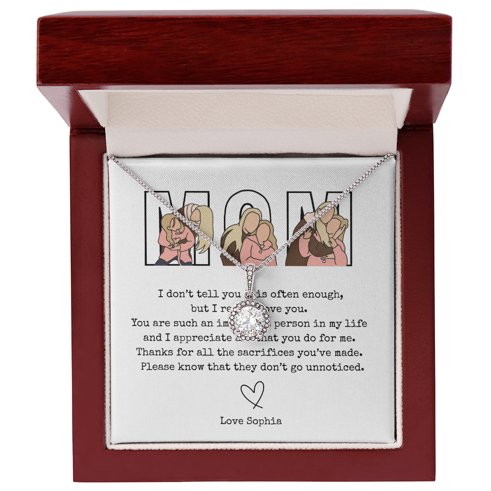 Personalized Mom Eternal Hope Necklace