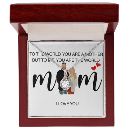 Personalized Mom I Love You Eternal Hope Necklace